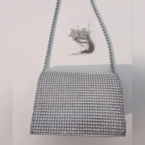 SHEIN Handbags - Mini rhinestone bag and star earrings